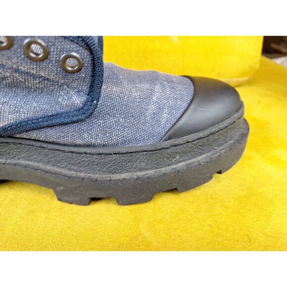 Zara Man Blue Black Denim Shoes Size 7-7.5 main image 7